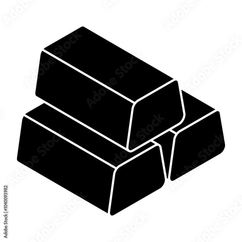 A beautiful design icon of ingots 