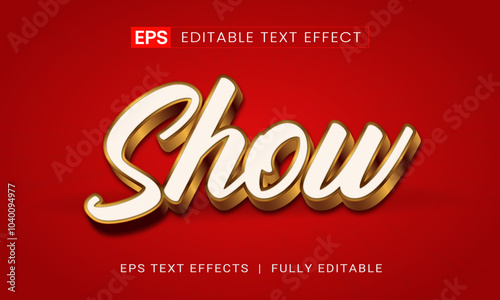 Show 3d editable text effect