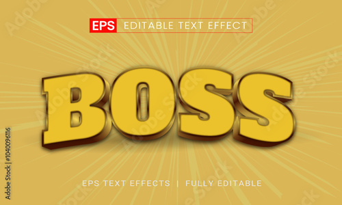 Boss 3d editable text effect