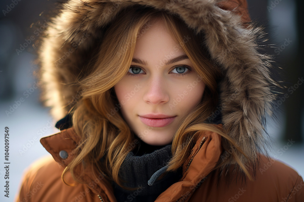 People spending winter time vacation holidays at nature street forest mountains, Generative AI People spending winter time vacation holidays at nature street forest mountains, Generative AI
