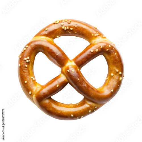 pretzels isolated on white background - Generative AI