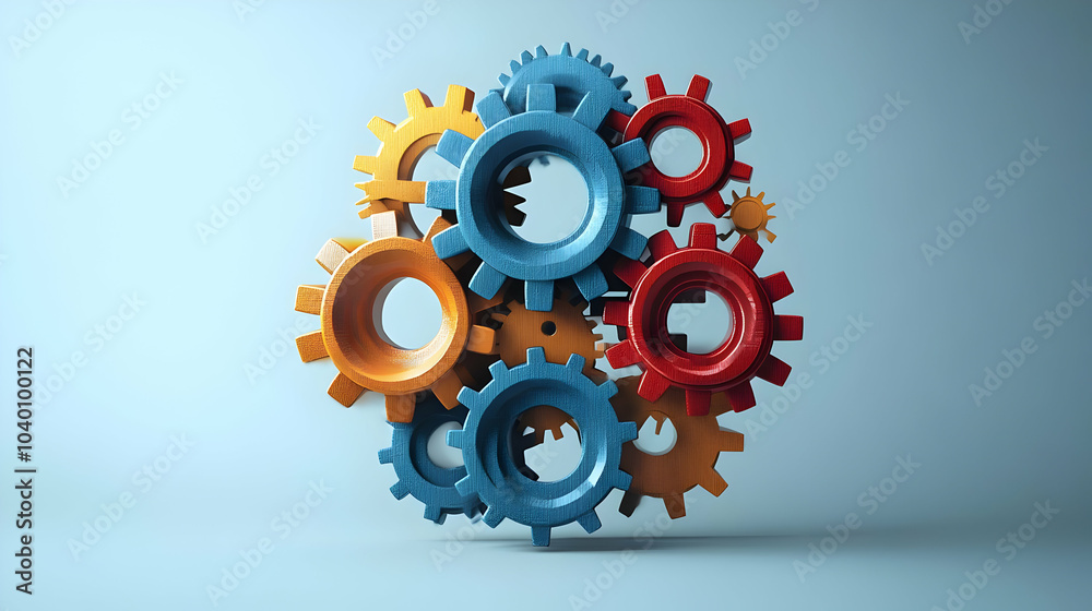 3D Circular ESG Infographic Gears Close Up Interconnected Sections Icons Environmental Social Governance Strategies Visual Representation Holistic Turning Concept White Background 3D Circular ESG Infographic Gears Close Up Interconnected Sections Icons Environmental Social Governance Strategies Visual Representation Holistic Turning Concept White Background