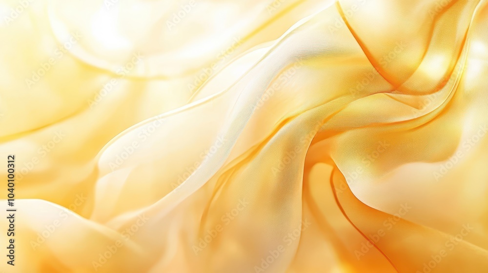 Fototapeta premium Soft flowing fabric with warm light, creating an ethereal abstract design. Concept: serenity.
