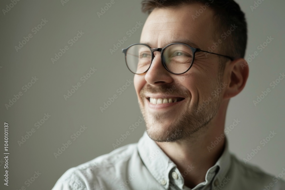 Confident CEO reflecting on future success and growth in a modern office setting Confident CEO reflecting on future success and growth in a modern office setting