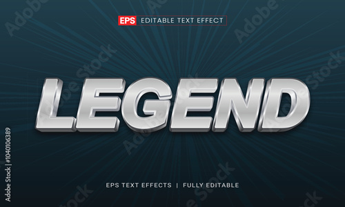 Legend 3d editable text effect