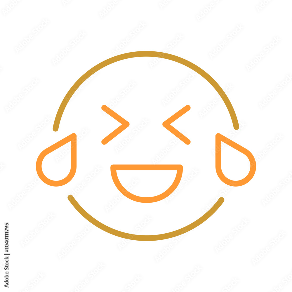 Face with Tears of Joy Vector Icon Face with Tears of Joy Vector Icon