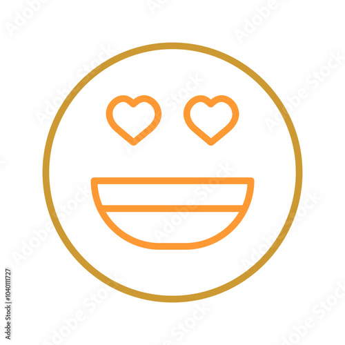 Heart Eyes Vector Icon photo