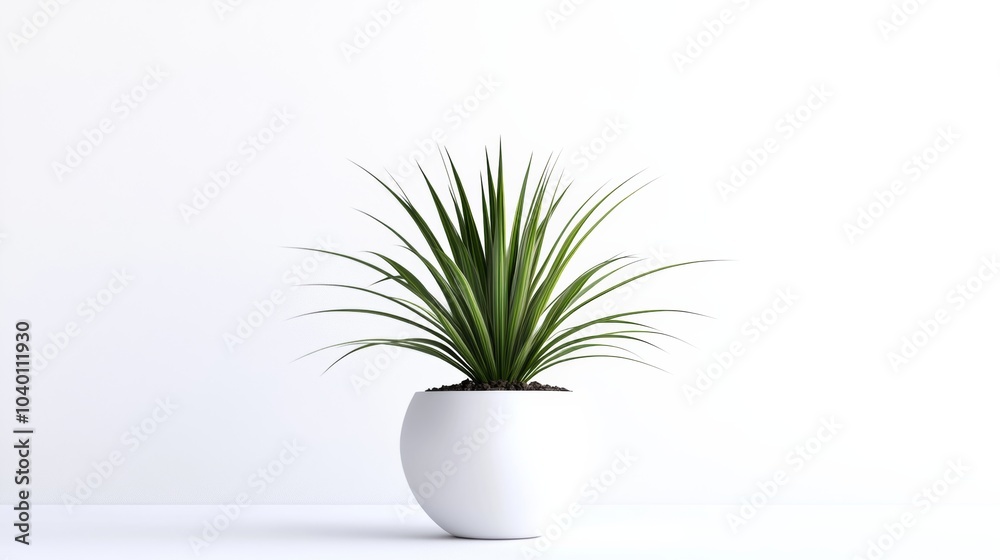 Stylish indoor plants in modern white pots set on a simple white background, showcasing clean lines and luxurious home decor. Stylish indoor plants in modern white pots set on a simple white background, showcasing clean lines and luxurious home decor.