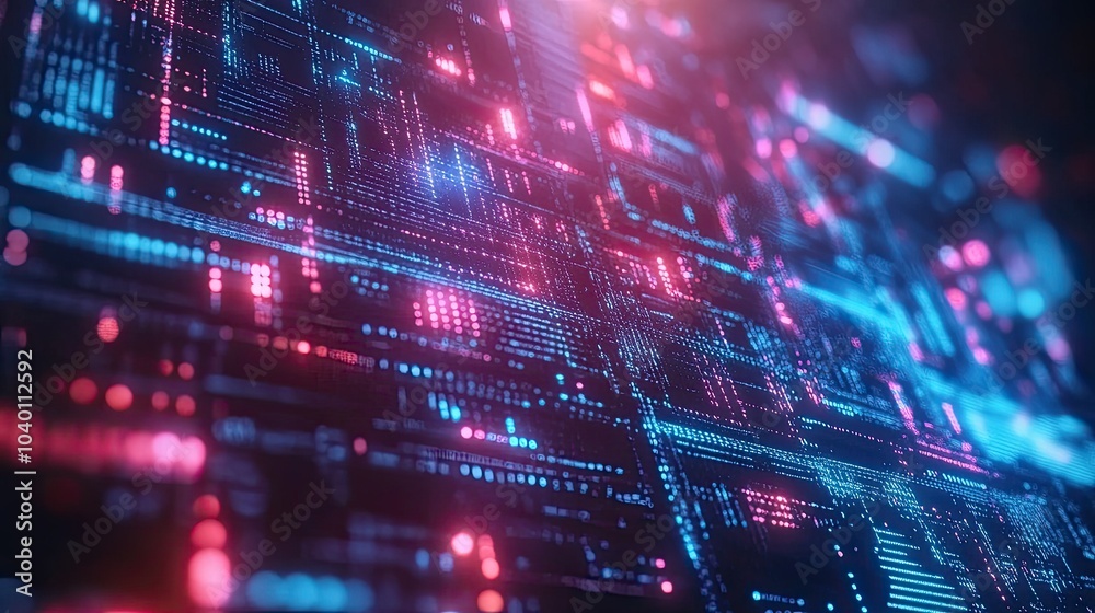 Abstract holographic interface glowing with light on a modern tech background. Abstract holographic interface glowing with light on a modern tech background.