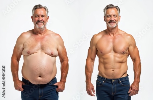 Before and After Weight Loss - Fitter Mature Man Transformation