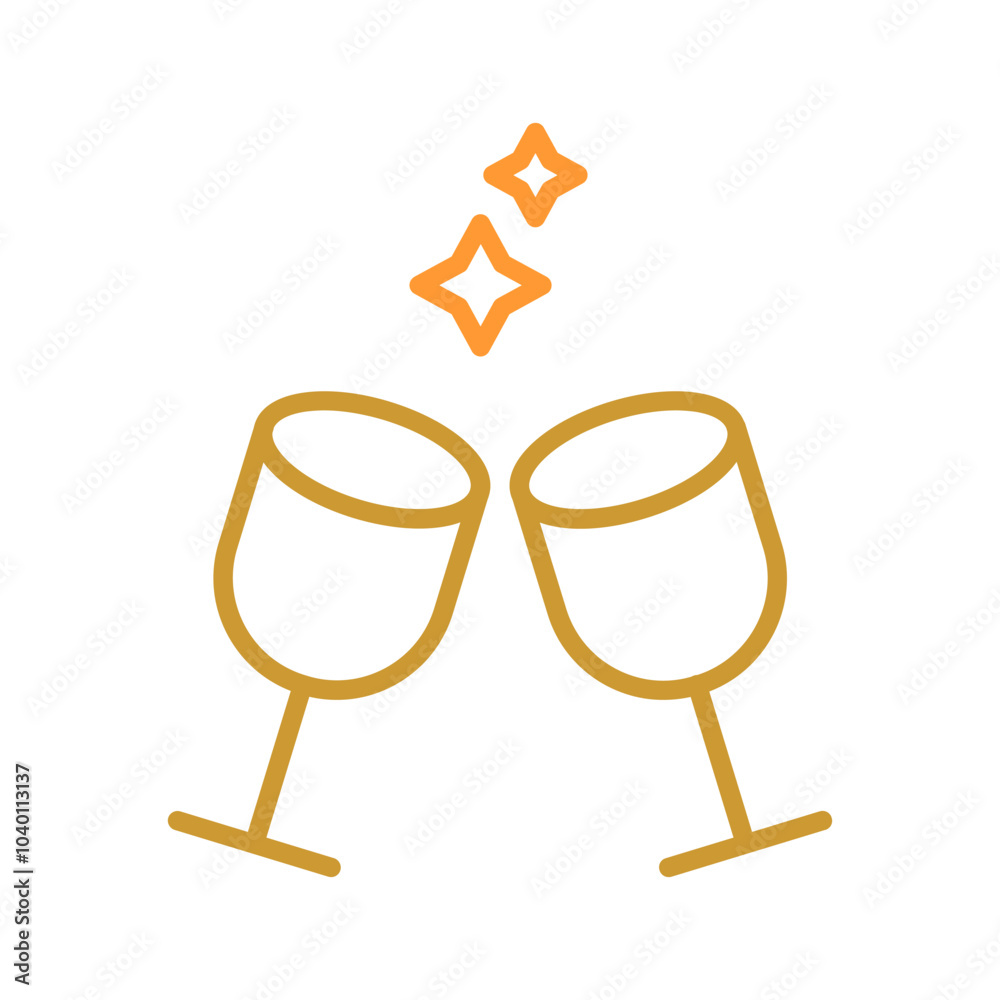 Wine Glasses Vector Icon Wine Glasses Vector Icon