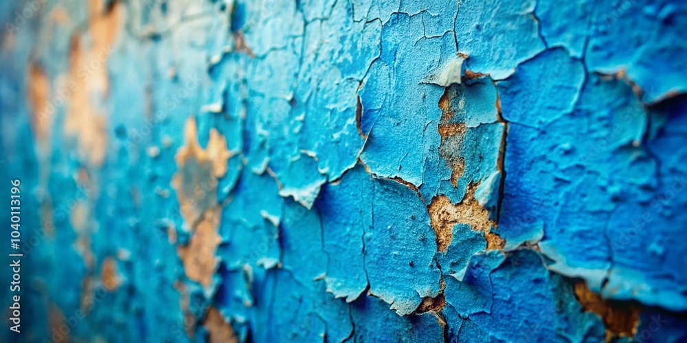 Mockup Wall for Poster Design with Cracked Blue Paint Background - Perfect for Creative Displays and Marketing Mockup Wall for Poster Design with Cracked Blue Paint Background - Perfect for Creative Displays and Marketing