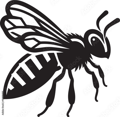 Bee silhouette vector