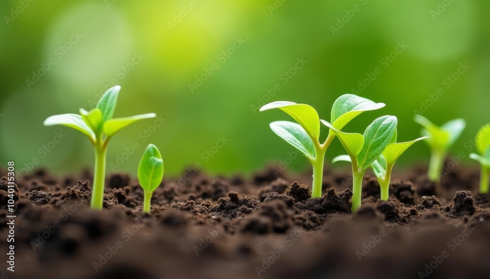 Naklejka premium New beginnings The first steps of a garden