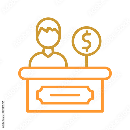 Cashier Vector Icon