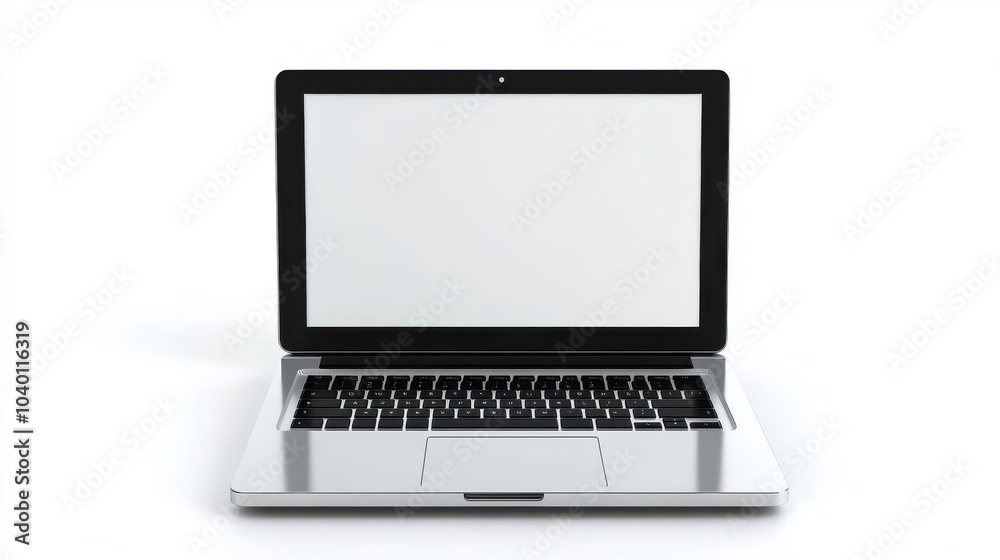 Empty Laptop with White Screen Empty Laptop with White Screen