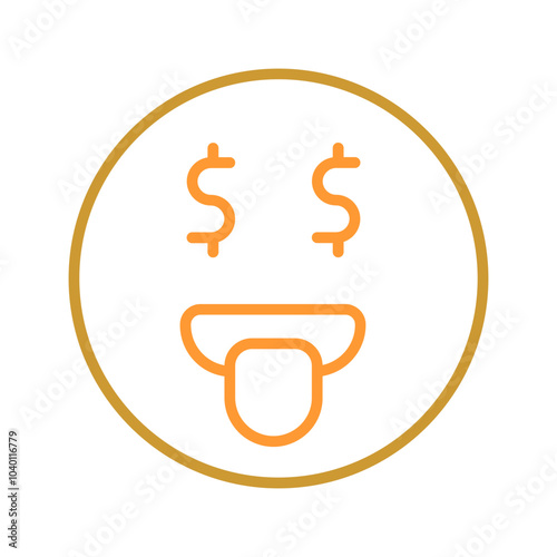 Money-Mouth Face Vector Icon