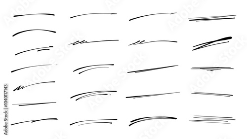 Hand Drawn Doodle Highlight Underlines