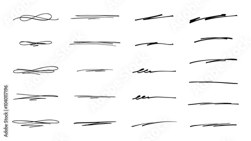 Hand Drawn Doodle Highlight Underlines