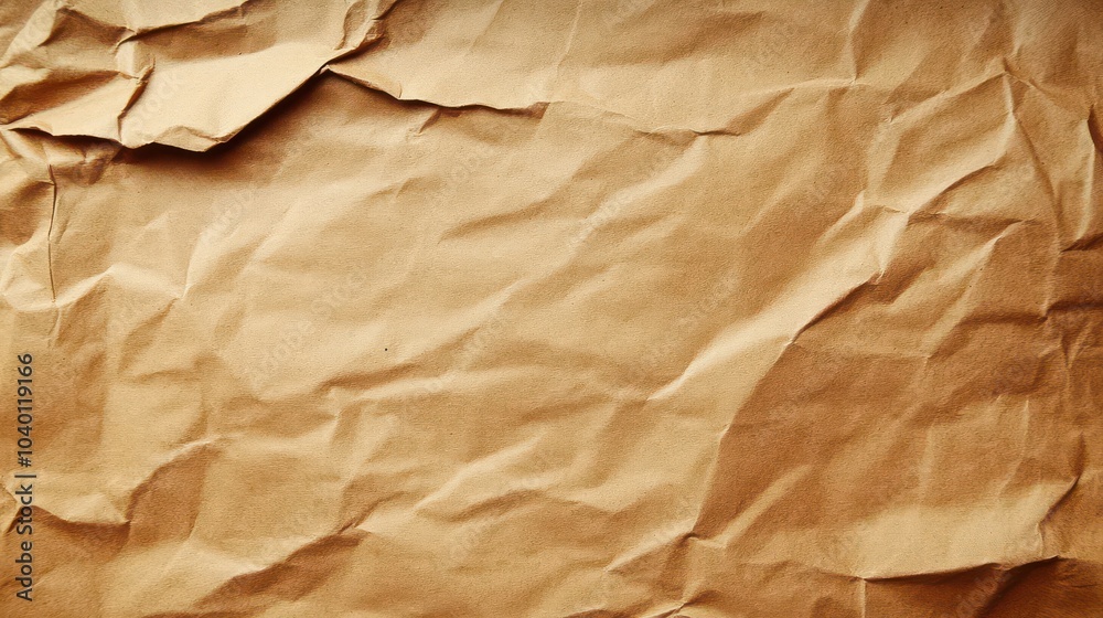 Crumpled Brown Paper Background Texture Crumpled Brown Paper Background Texture
