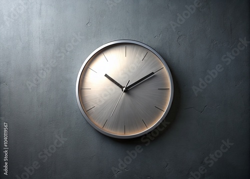Wallpaper Mural Modern Clock on Light Grey Wall with Ample Copy Space for Minimalist Design and Decor Ideas Torontodigital.ca
