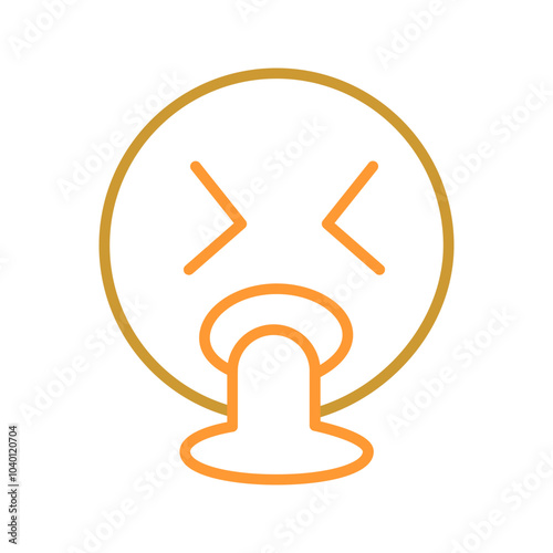 Face Vomiting Vector Icon