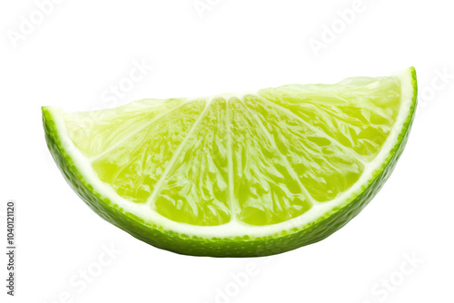 Lime wedge on transparent background