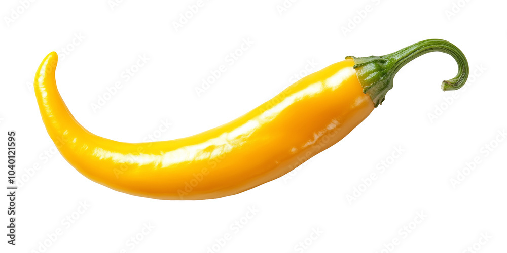 Yellow chili pepper on transparent background Yellow chili pepper on transparent background