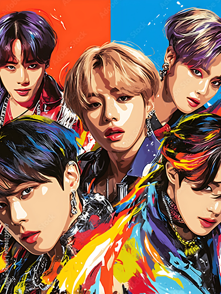 Obraz premium K-pop idol illustration