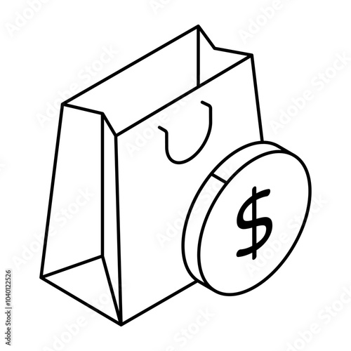 Perfect design icon of shopping bag