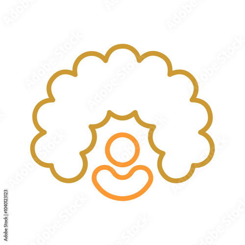 Clown Wig Vector Icon