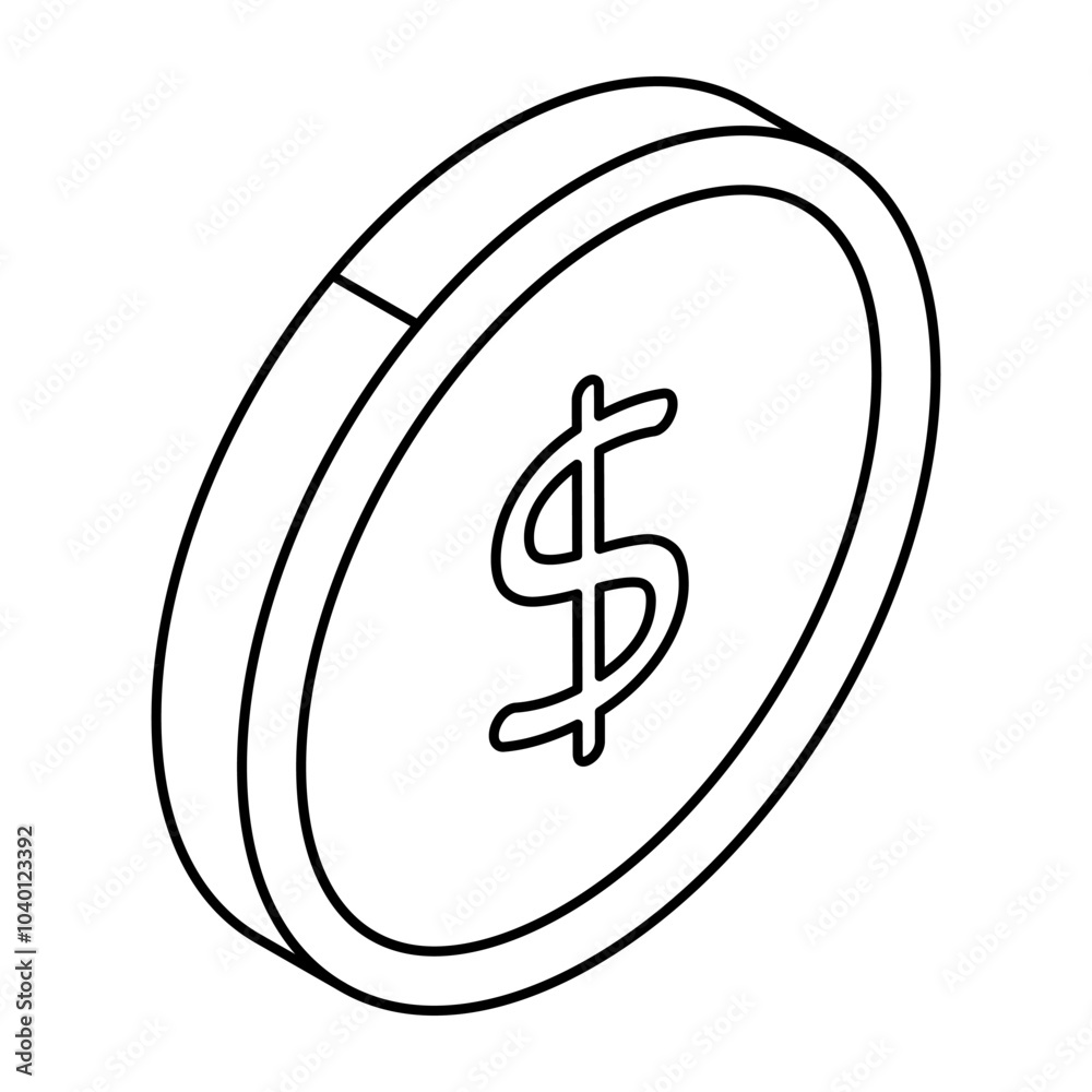 An icon design of dollar An icon design of dollar