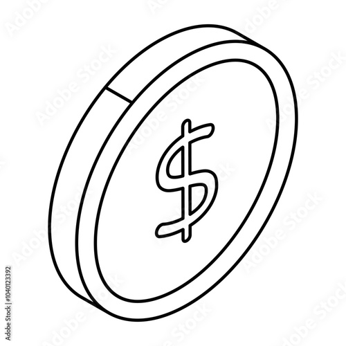 An icon design of dollar 