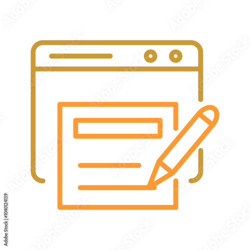 News Blog Vector Icon