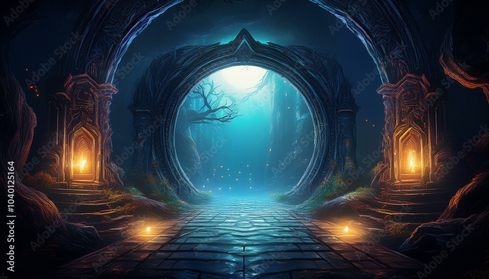 eerie glow emanating from mysterious portal eerie glow emanating from mysterious portal
