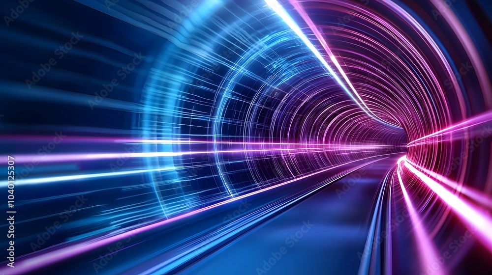 Futuristic Spiral Tunnel with Glowing Particles - Mesmerizing Digital Time Reflections and Laser Grid Ambiance Futuristic Spiral Tunnel with Glowing Particles - Mesmerizing Digital Time Reflections and Laser Grid Ambiance