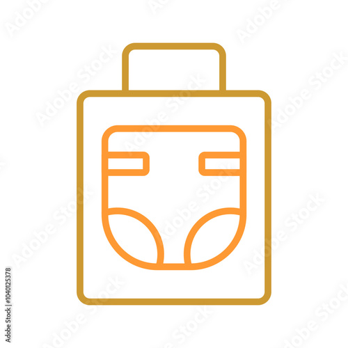 Diaper Bag Vector Icon