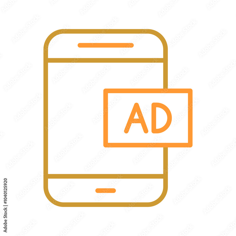 Mobile Advertising Vector Icon Mobile Advertising Vector Icon