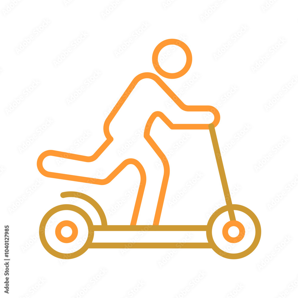 Kick Scooter Vector Icon Kick Scooter Vector Icon