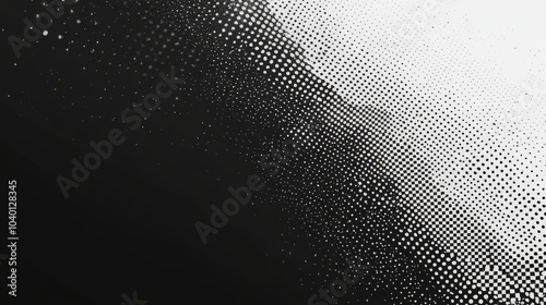 Abstract black and white halftone pattern background,  digital art, geometric graphic, digital art, modern design, texture,  pattern, monochrome, digital art.