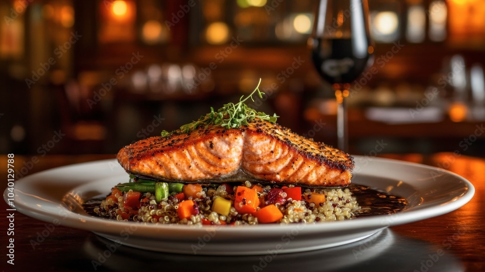 Grilled Salmon with Quinoa and Vegetables Grilled Salmon with Quinoa and Vegetables