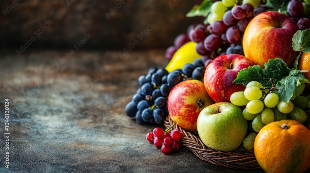 fresh fruit background and empty text space fresh fruit background and empty text space