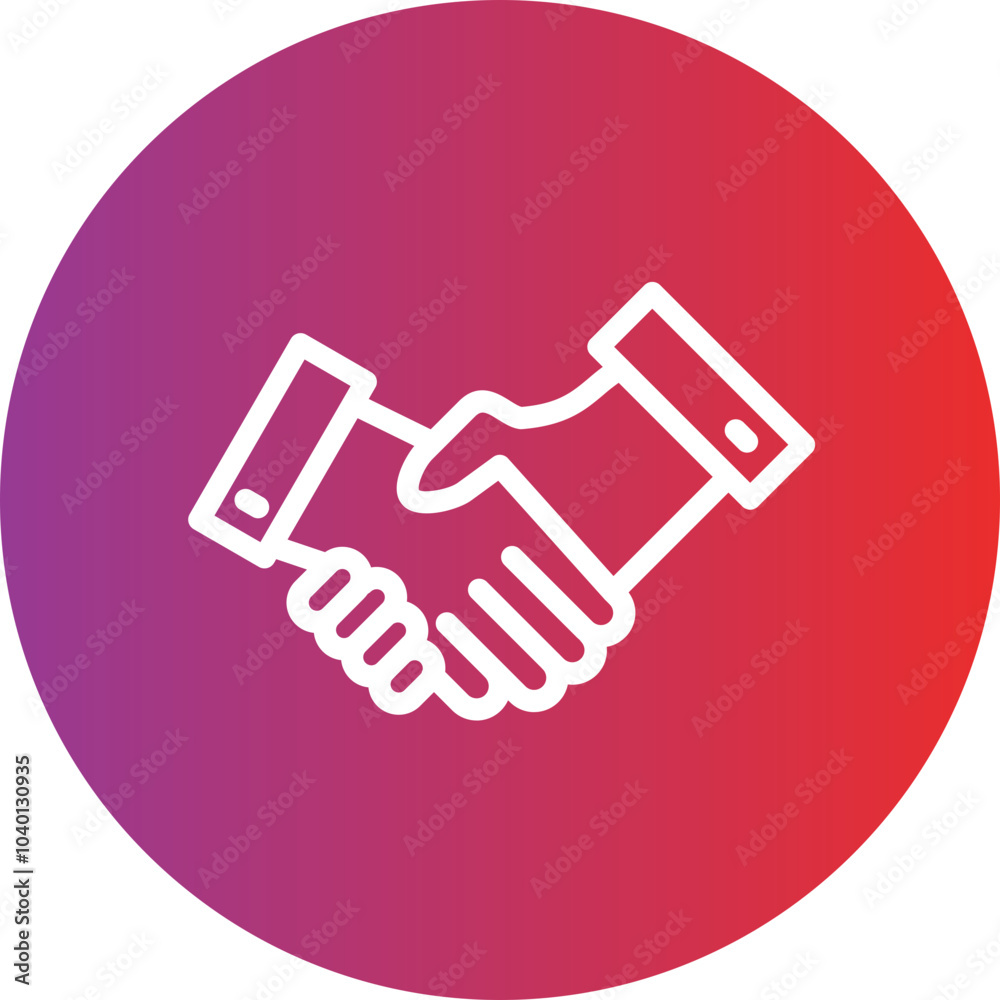Handshake vector icon style Handshake vector icon style