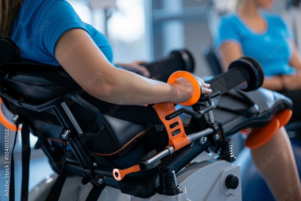 Physical therapy in a rehab center generative AI technology Physical therapy in a rehab center generative AI technology