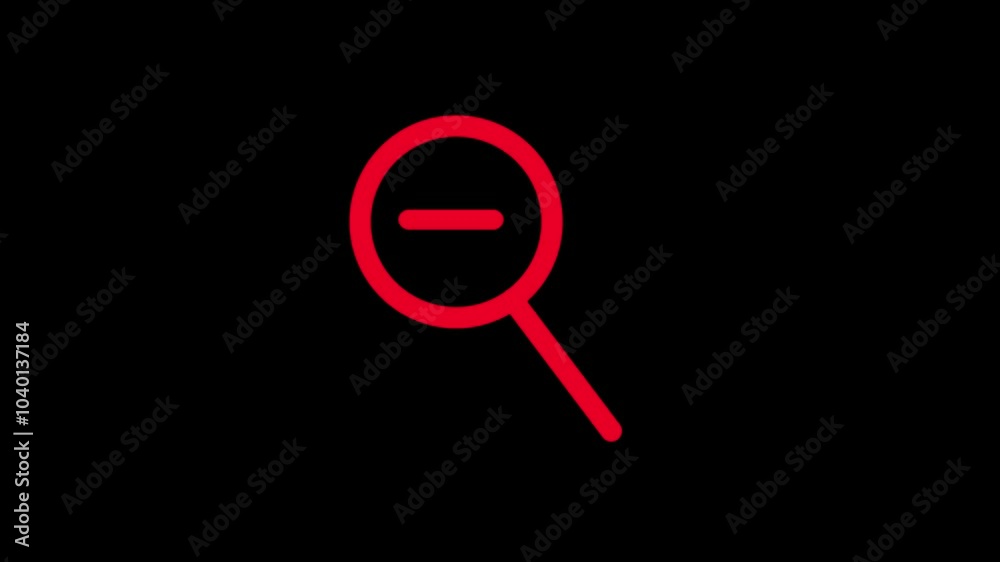 A simple white magnifying glass icon on a black background. A simple white magnifying glass icon on a black background.