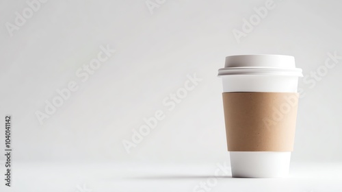 Coffee cup, white isolated background