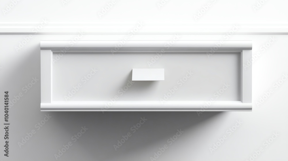 Drawer, white isolate background Drawer, white isolate background