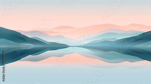 mountains in the fog