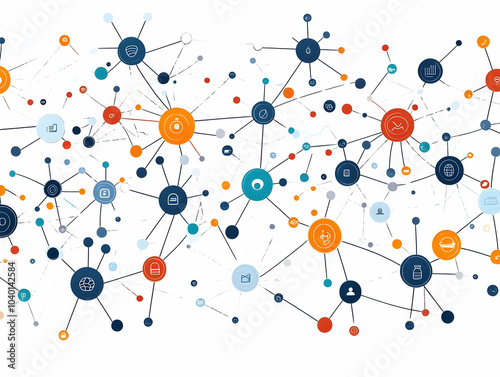 Flat White Neuron Communication Web Concept Vector Interconnected Neurons Mental Health Synaptic Connections Isolated White Background Simple Flat Illustration Smart Business Tone 160-200 characters