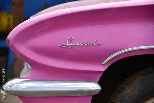 Antique Pink Car Special Route 66